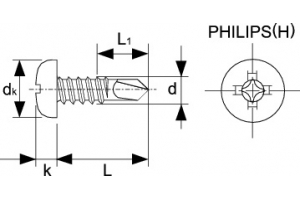 Philips Pan Head Self-Drilling Screw (410 Stainless Steel)